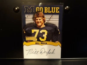 Bill Dufek Auto TK Legacy University of Michigan Wolverines #MGB9 Autograph - Picture 1 of 2