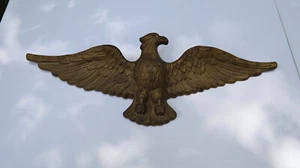 American Eagle Bronze Wall Hanger Large Wings Spread, 2 Mount Clips, 28 inch 5LB - Picture 1 of 6