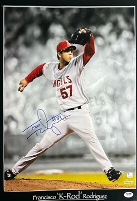 Francisco Rodriguez Signed Angels 16x20 Photo KROD PSA W27427 - Image 1 of 2