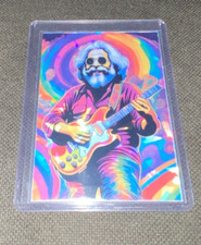 Jerry Garcia Grateful Dead Psychedelic Holo Foil Refractor Custom Trading Card