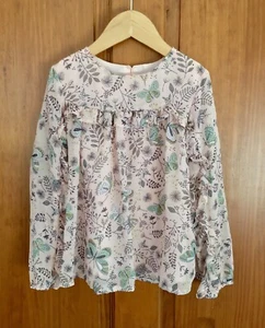 Blusa GEORGE Niña Rosa Multicolor Mariposa Manga Larga - Talla 5-6 Años - Imagen 1 de 6