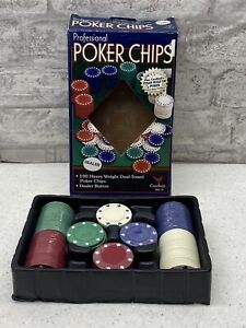 New Poker Chips Cardinal Professional  Set 100 Pieces w. Dealer Chip