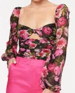 WOW! New Tags Cami NYC "Kimmy" floral bodysuit size 10 $330 - Picture 1 of 2