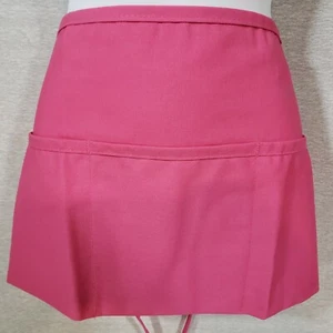 Raspberry Waist Server Apron 3 Pockets Poly/Cotton 11"L x 23" Fame Fabrics F9 - Picture 1 of 6