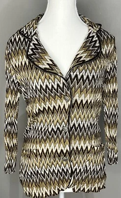 Chaqueta Alberto Makali Mujer XL Reversible Diseño Ganchillo Solapa Pico De Colección Foto 1 de 4