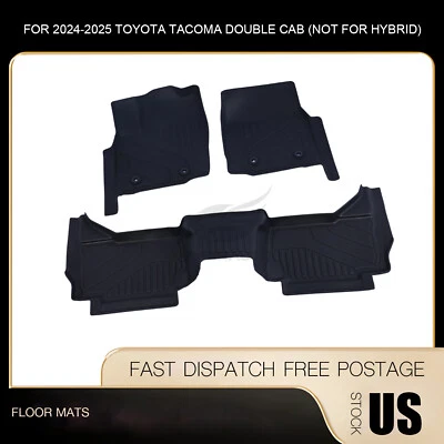 Floor Mats For Toyota Tacoma 2024-2025 Double Cab & Automatic 3D TPE Waterproof Foto 1 de 4