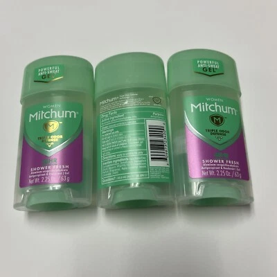 3 NEW Mitchum Women Shower Fresh Gel Anti Perspirant & Deodorant 2.25 oz. - Image 1 of 3