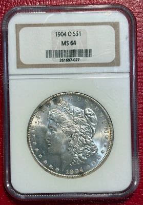 RARE GENERATION 8 LABEL  NGC MS64 1904 O MORGAN SILVER DOLLAR COIN-JUN333 - Image 1 of 4