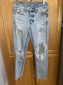 American Eagle Tom Girl Damen Ripped Jeans Gr. 00 Regular - Bild 1 von 9