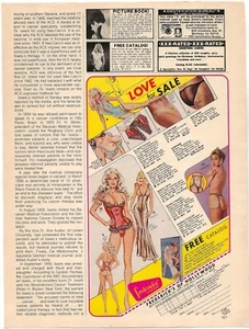 Anuncio impreso vintage Frederick's Of Hollywood Lingerie Company - Love For Sale 1980 - Imagen 1 de 5