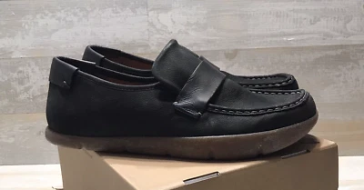 NEW Kalso Men Sz 10.5 Black Nubuck Leather DABB loafer Negative Heel Earth Shoes - Image 1 of 4