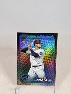 2024 Topps Series 1 Jacob Amaya #144 Easter Holiday Foil RC Marlins - Picture 1 of 2