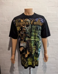 90s Vintage MAYAN CULTURE All Over Print T Shirt XL RESURRECCION Tee Rare - Picture 1 of 6