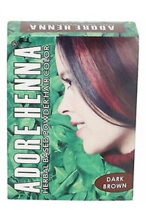  Adore Henna Herbal Hair Color  Powder, 50 g (Dark Brown) Ammonia free fs