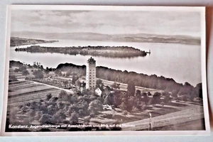 AK KONSTANZ-Jugendherberge mit Aussichtsturm und Blick auf die Mainau- gelaufen - Bild 1 von 2