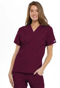 Cherokee 4700 V-Neck 2-Pocket Scrub Top Wine 5X - Picture 1 of 1
