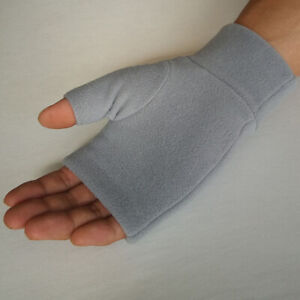 Womens Mens Winter Half-Finger Velvet Fingerless Gloves Wrist Arm Warm Mittens C