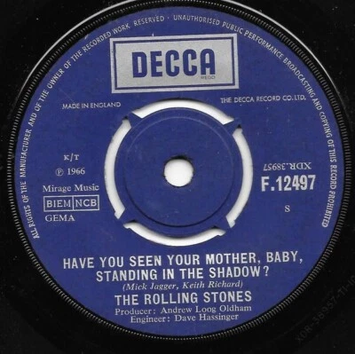 The Rolling Stones : Have You Seen Your Mother Baby Standing  7" 1966  UK Decca  - Image 1 of 2