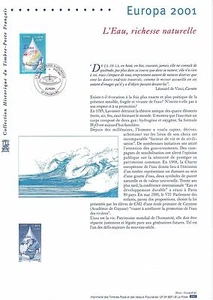 Document Philatélique 1er Jour : 07 2001 - Europa Eau richesse naturelle - Picture 1 of 1
