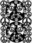 PEACE SIGNS Black & White big wall stickers 28 vinyl decals room decor teen dorm