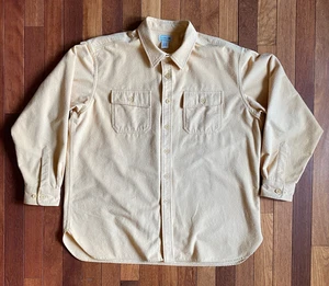 Vintage LL Bean Chamois Shirt Mens XXL  Reg light tan 100% Cotton Outdoor Chore - Picture 1 of 5