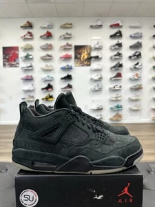 Size 12 - Jordan 4 Retro x KAWS Black 2017 - Picture 1 of 7