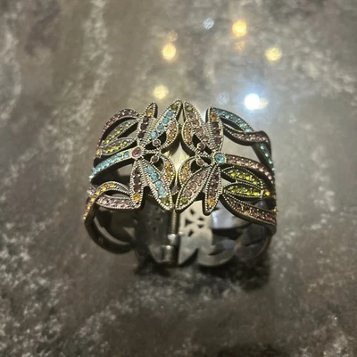 Heidi Daus Bailando Libélula Pulsera Reloj Oculto Puño con Bisagras Swarovski *¡LEER!* Foto 1 de 4