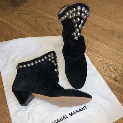Botas Isabel Marant talla 38 gamuza negra - Imagen 1 de 4