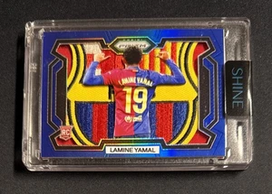 Lamine Yamal Prizm Blue Barca Patch Jersey Card Art 1/1 Created By SHINE Cards - Picture 1 of 2