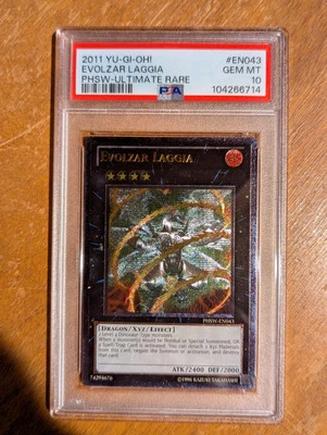 POP 2! PSA 10 2011 Yu-Gi-Oh Evolzar Laggia PHSW-ULTIMATE RARE #EN043 - Image 1 of 2