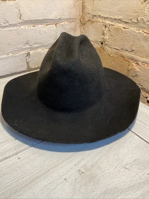 Sombrero de Vaquero Western Express Inc Rodeo 100% Lana Hecho en EE. UU. Talla 6 5/8 Negro Foto 1 de 4
