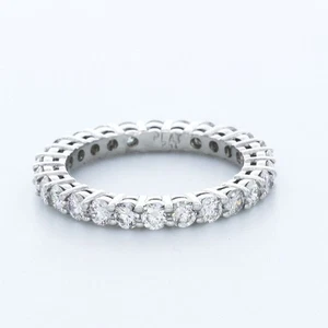 2 Carat G VS2 Round Brilliant Natural Certified Diamonds 14k Gold Eternity Band - Picture 1 of 10