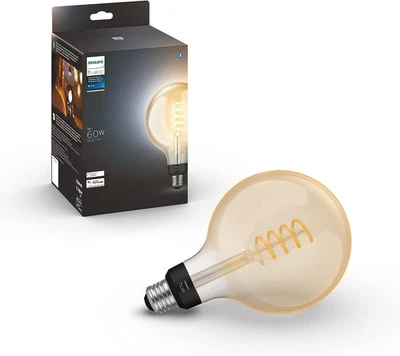 Philips Hue Smart 60W G40 Filament LED Bulb, White Ambiance Warm-to-Cool Light - Image 1 of 4