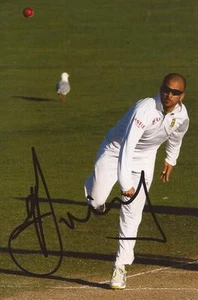SOUTH AFRICA CRICKET: JP DUMINY SIGNED 6x4 TEST ACTION PHOTO+COA - Picture 1 of 1