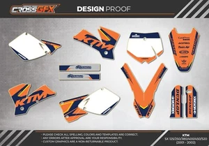 2001 2002 Graphics Kit for KTM SX 125 250 380 400 450 520 Decals Stickers Moto - Picture 1 of 6