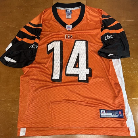 Cincinnati Bengals Jersey Mens Extra Large Orange #14 Dalton Reebok Cover