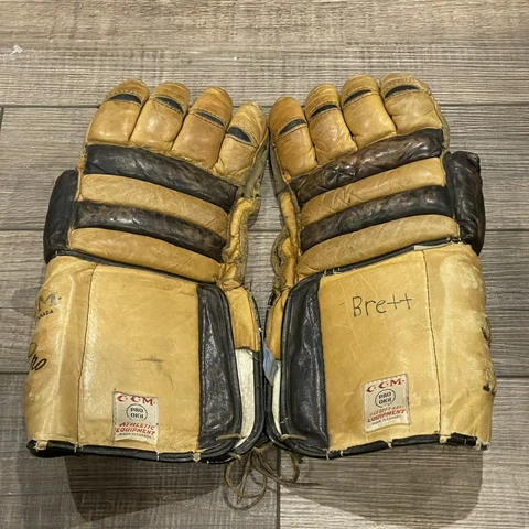 VINTAGE CCM Leather Super PRO 1209 Hockey Gloves Gladiator THUMB CANADA Cover