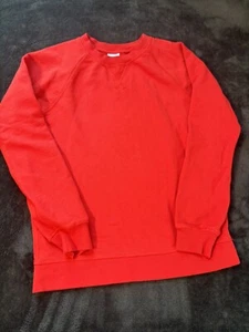 Hanna Andersson Red French Terry Cotton Sweatshirt Unisex 150cm Size 12 - Picture 1 of 5