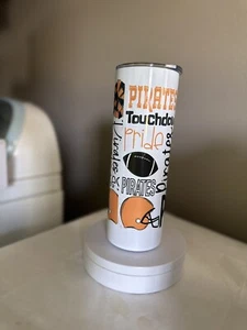 Pirates Football Theme Tumbler 20 Oz Tumbler Design In Multi Colors - Picture 1 of 5