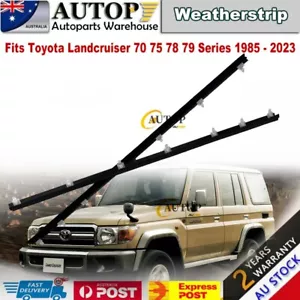 Front Pair Door Weatherstrip Belt Moulds For Toyota Landcruiser 70 75 78 79 2PCS - Picture 1 of 7