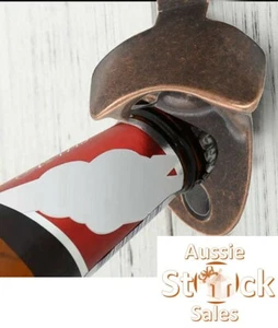 Bottle Opener Wall Mounted Metal Retro Style 2 Mounting Screws Included - Picture 1 of 12