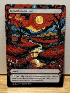 MTG - Bloodstained Mire- Van Gogh Style - Card For EDH and Playtest - Picture 1 of 1