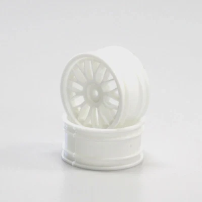 KOYSHO 1:10 SET 2 CERCHI PER AUTO  26 MM ,CERCHIO BIANCO WHITE WHEELS  K.92445 C - Immagine 1 di 2