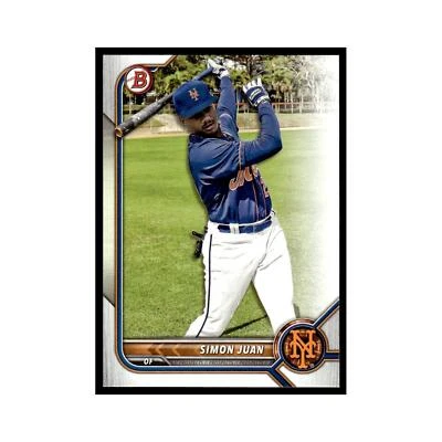 Simon Juan 2022 Bowman Draft #BD-52 New York Mets Baseball Card NM - Image 1 of 3