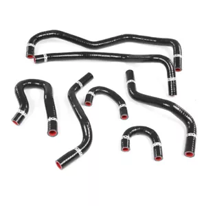 TEGIWA 7PC SILICONE COOLANT HOSE KIT FOR HONDA CIVIC EG EK EK9 B16A2 B16B BLACK - Picture 1 of 1