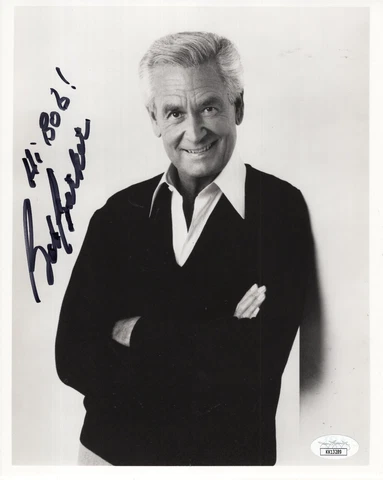 BOB BARKER HAND SIGNED 8x10 PHOTO       PRICE IS RIGHT HOST     TO BOB      JSA Cover