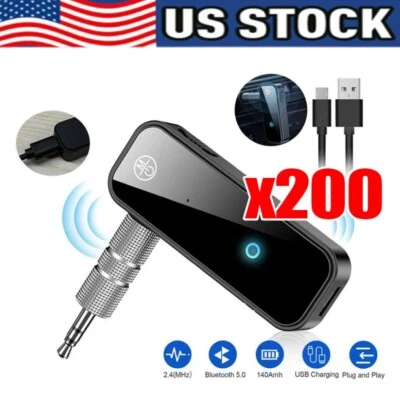 Receptor transmisor USB inalámbrico Bluetooth para automóvil música audio adaptador auxiliar lote Foto 1 de 4