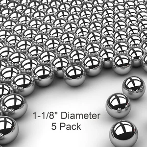 Five 1-1/8" Inch G25 Precision Chromium Chrome Steel Bearing Balls AISI 52100 - Picture 1 of 2