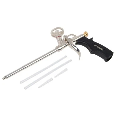 Pistola de espuma de PU Construcción duradera de acero inoxidable y aluminio con accesorios Foto 1 de 2