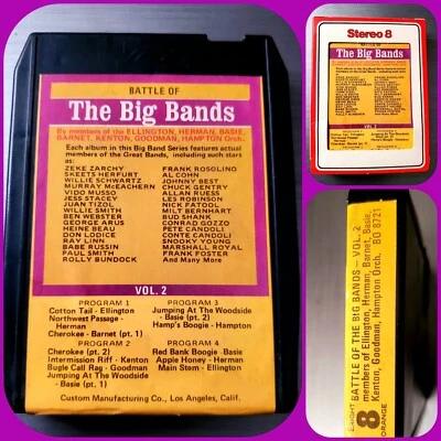 SERVICED NEW FOAM +FOIL Battle Of The Big Bands Volume 2 Cadet 8 Track Tape RARE - Image 1 of 4